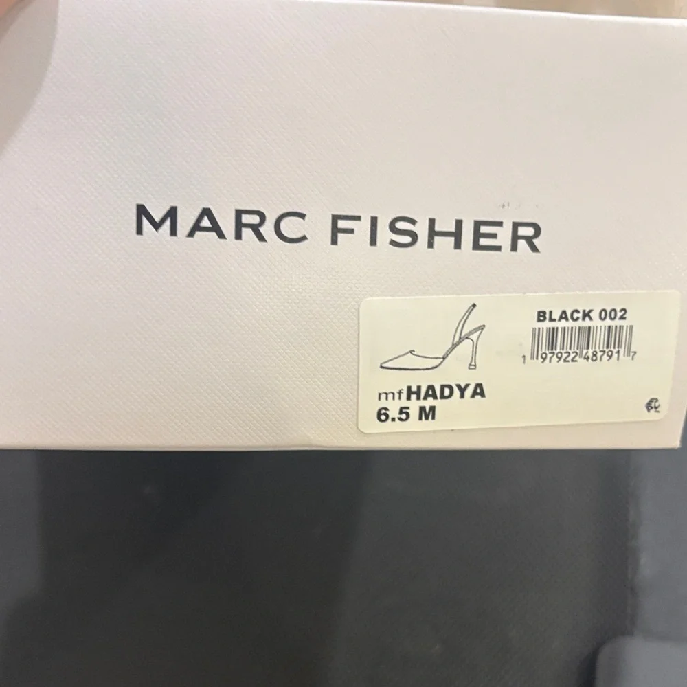 Marc Fisher Black and Cream Snakeskin Heels